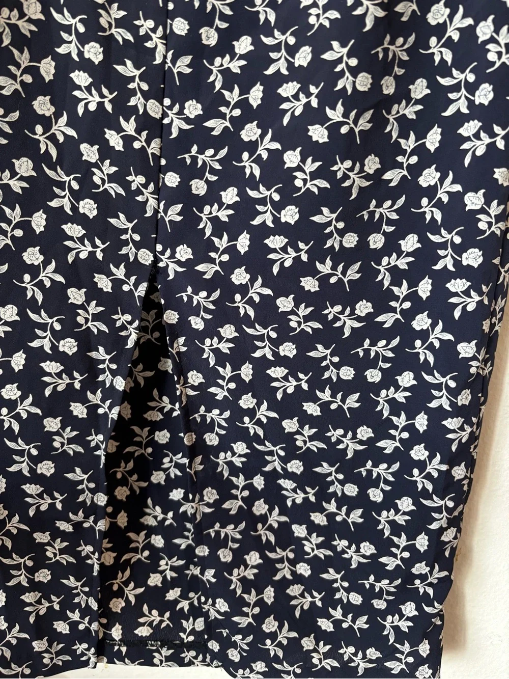 Vintage Summer Floral Blue Maxi Skirt